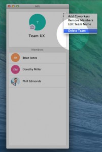 Delete Messages. Delete Team. - Office Chat