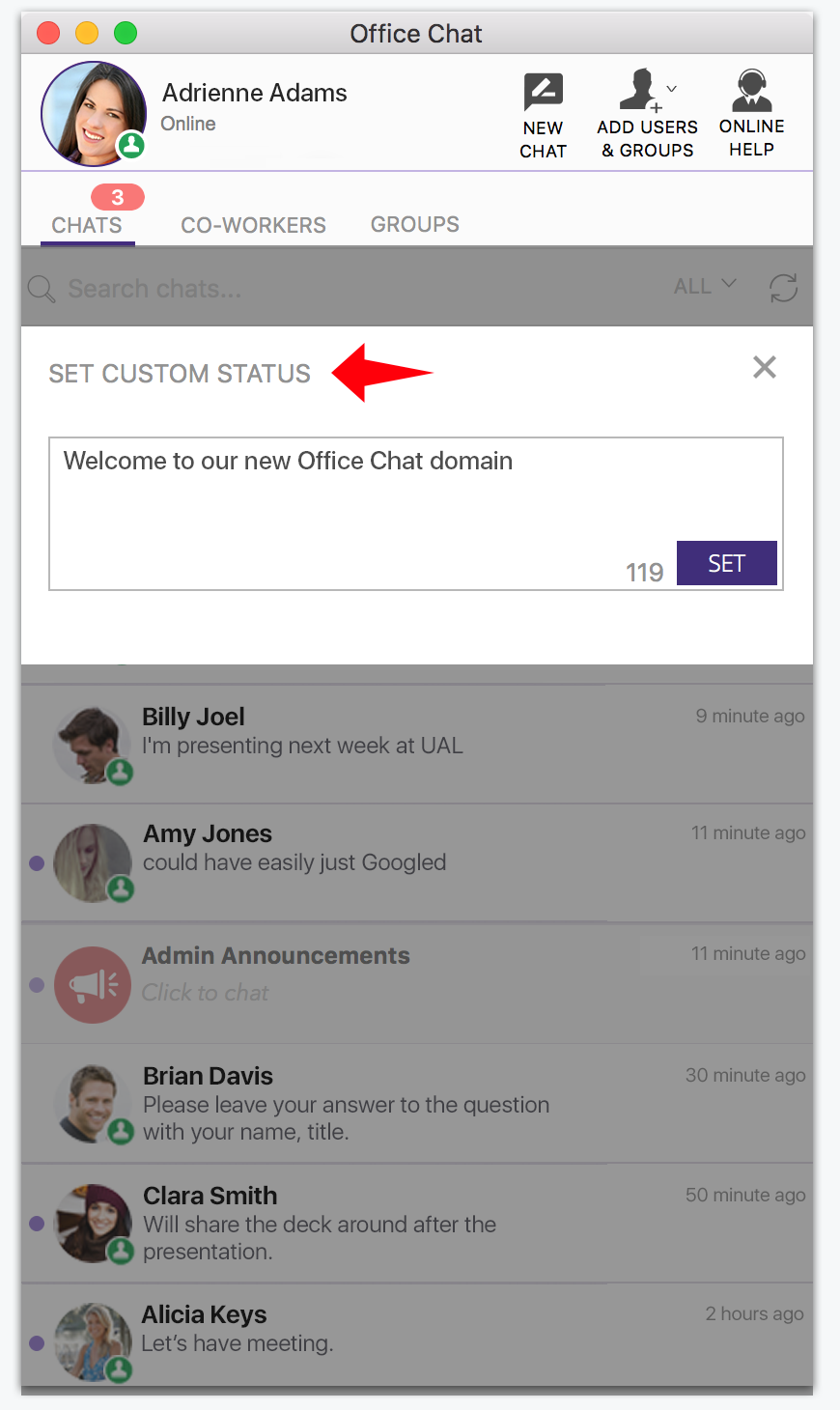 office chat application