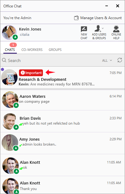 office chat app