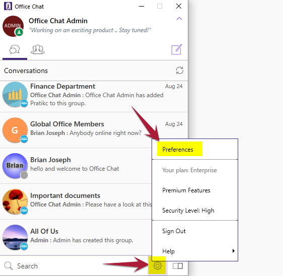 microsoft office chat app