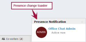 office chat with notifications