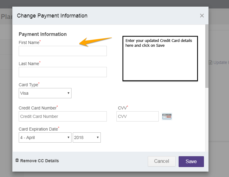 how to change credit card info on crypto.com